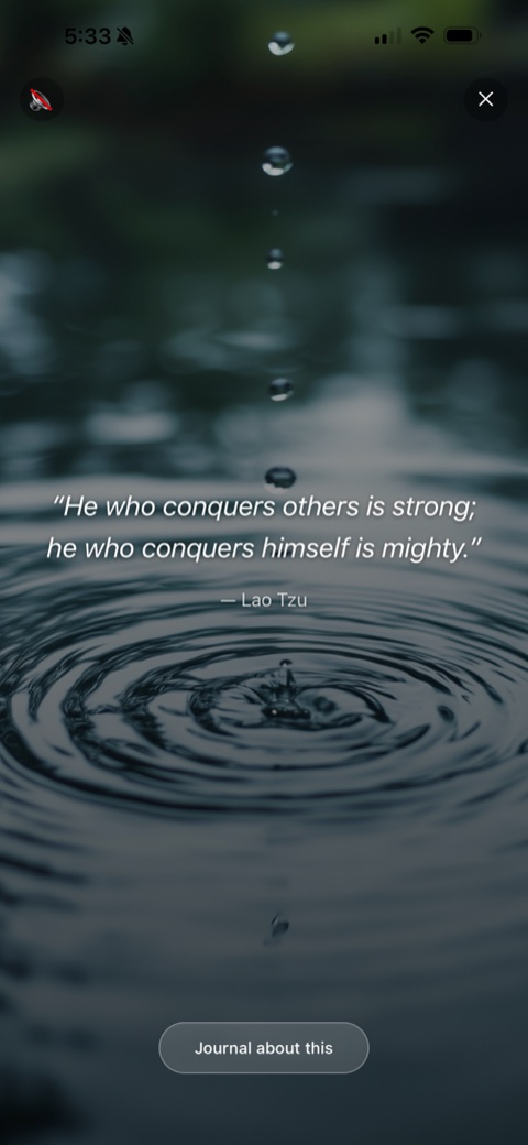 Quote viewer: meditative quotes with nature backgrounds